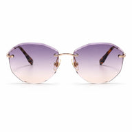 BAPORSSA Backbone rimless sunglasses with gradient lenses, shown from the front