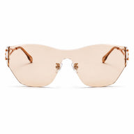 BAPORSSA Flow frameless sunglasses with polarized lenses, shown from the front
