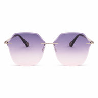 BAPORSSA Air frameless sunglasses with gradient lenses, shown from the front