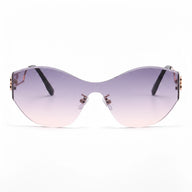 BAPORSSA Vanguard frameless sunglasses with gradient lenses, shown from the front