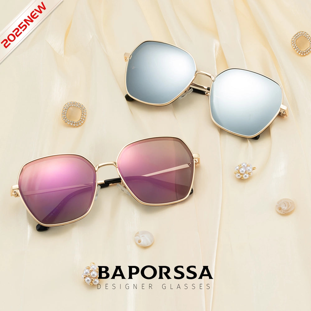 BAPORSSA Retro Double-Layer Mirror Polarized Sunglasses