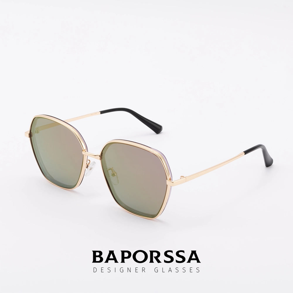 BAPORSSA Retro Double-Layer Mirror Polarized Sunglasses