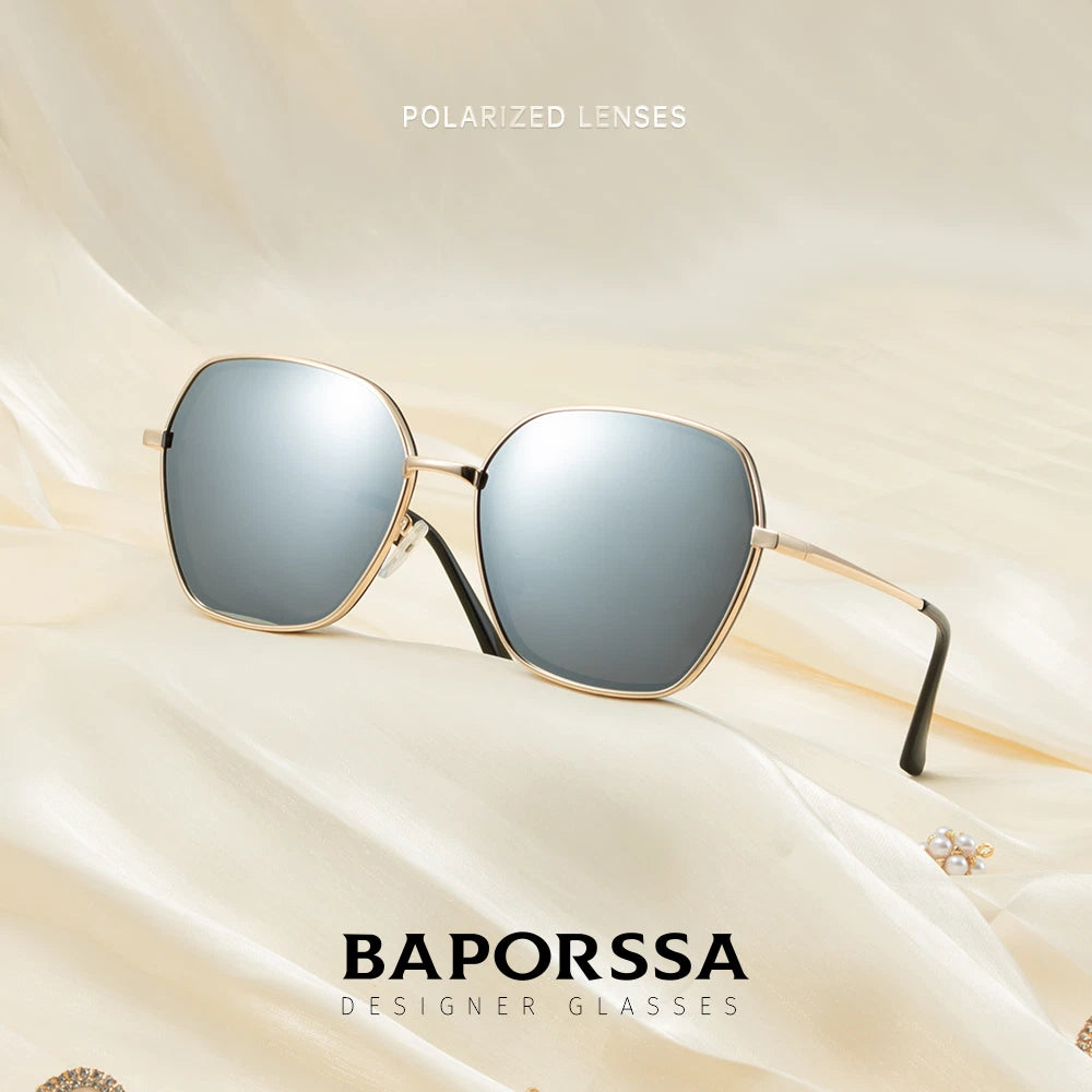 BAPORSSA Retro Double-Layer Mirror Polarized Sunglasses