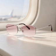 BAPORSSA BackBone Rimless Sunglasses in Soft Window Light