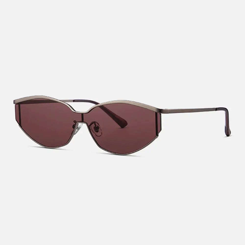 Baporssa Y2K Cat-Eye Sunglasses – Gradient Red & Coffee Edition