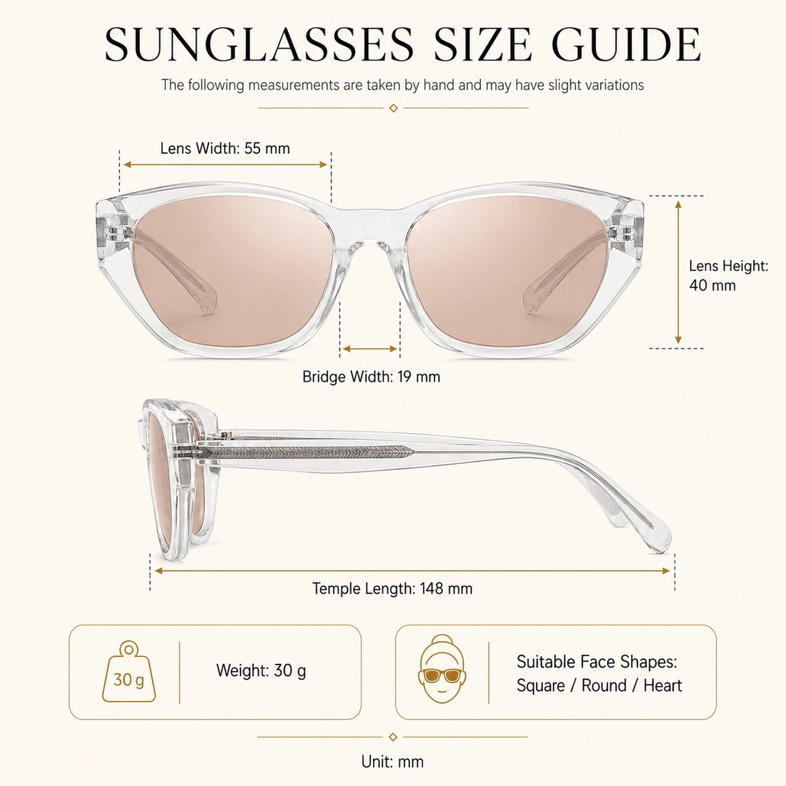 Dune fit and size guide