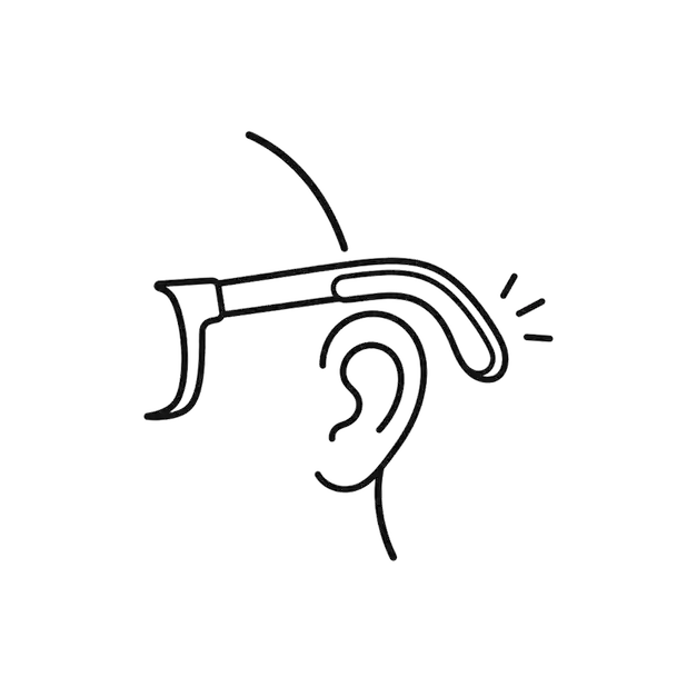 Less Temple Pressure icon for BAPORSSA sunglasses