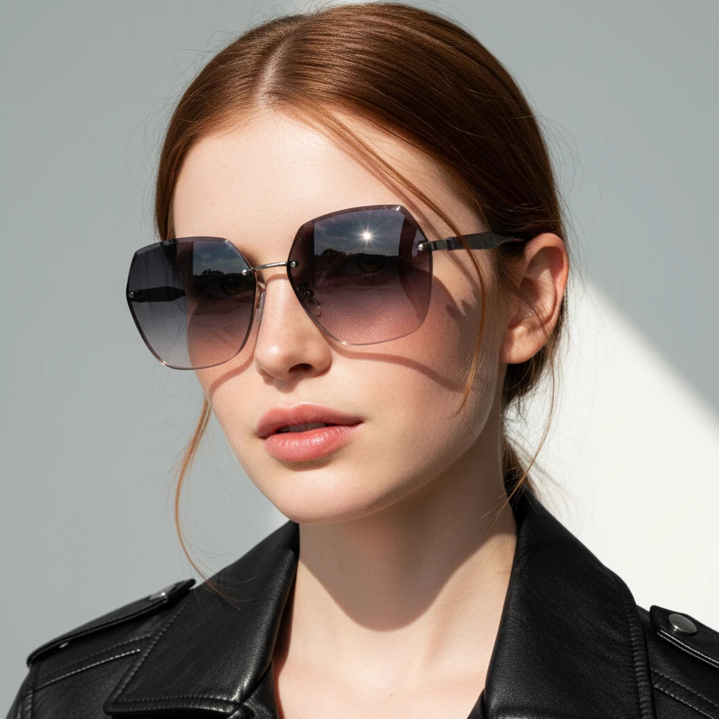 BAPORSSA 시크 그라데이션 선글라스 - UV400 차단 및 트렌디한 디자인