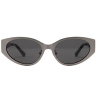 Sunglasses with a cat-eye design on a white background