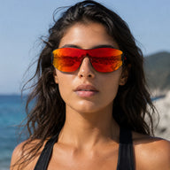 Sprint model wearing BAPORSSA sunglasses