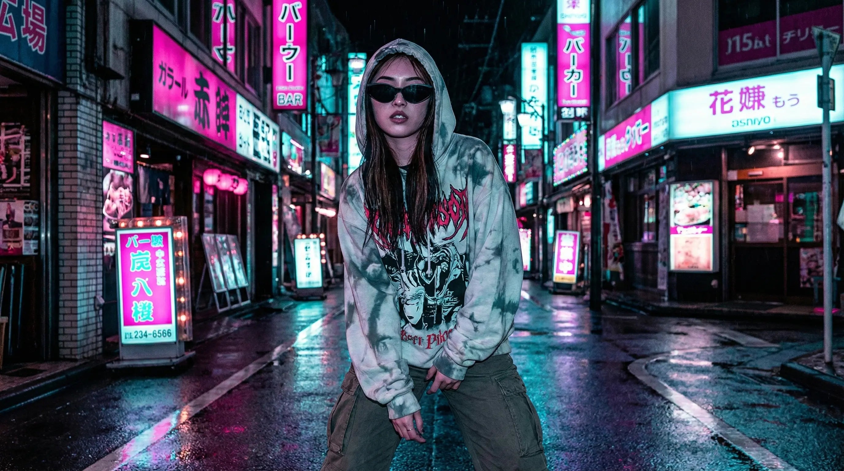 Polarized sunglasses enhancing visibility in dim, graffiti-covered subway tunnels.