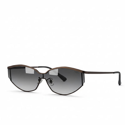 Sunglasses with a gradient lens on a white background
