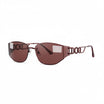 Viral DO letter rimless sunglasses in wine red, high-definition white background