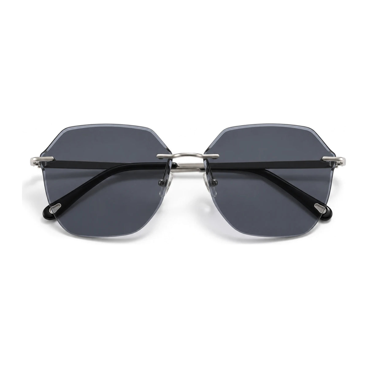 BAPORSSA Air sunglasses in Black, front view on a white background