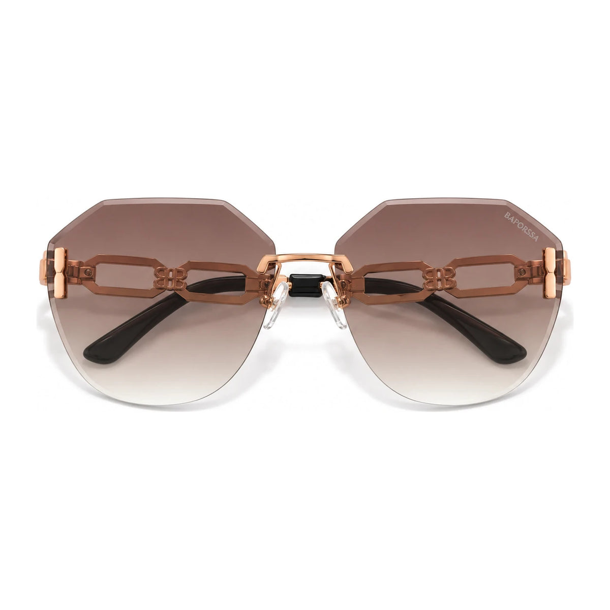 BAPORSSA Arc sunglasses in Tea Colour, front view on a white background