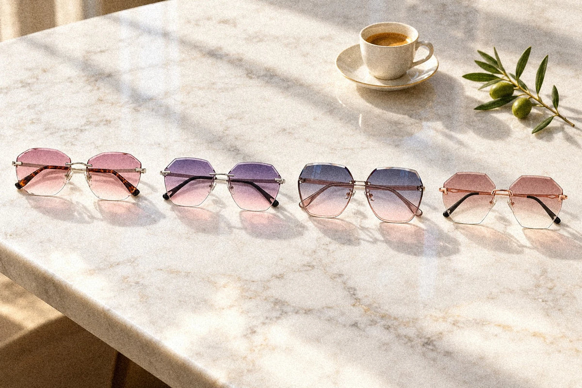 Backbone, Air, Contour and Glow: no rim around the lens, 28 g or less, and polarized in every colour shown here.