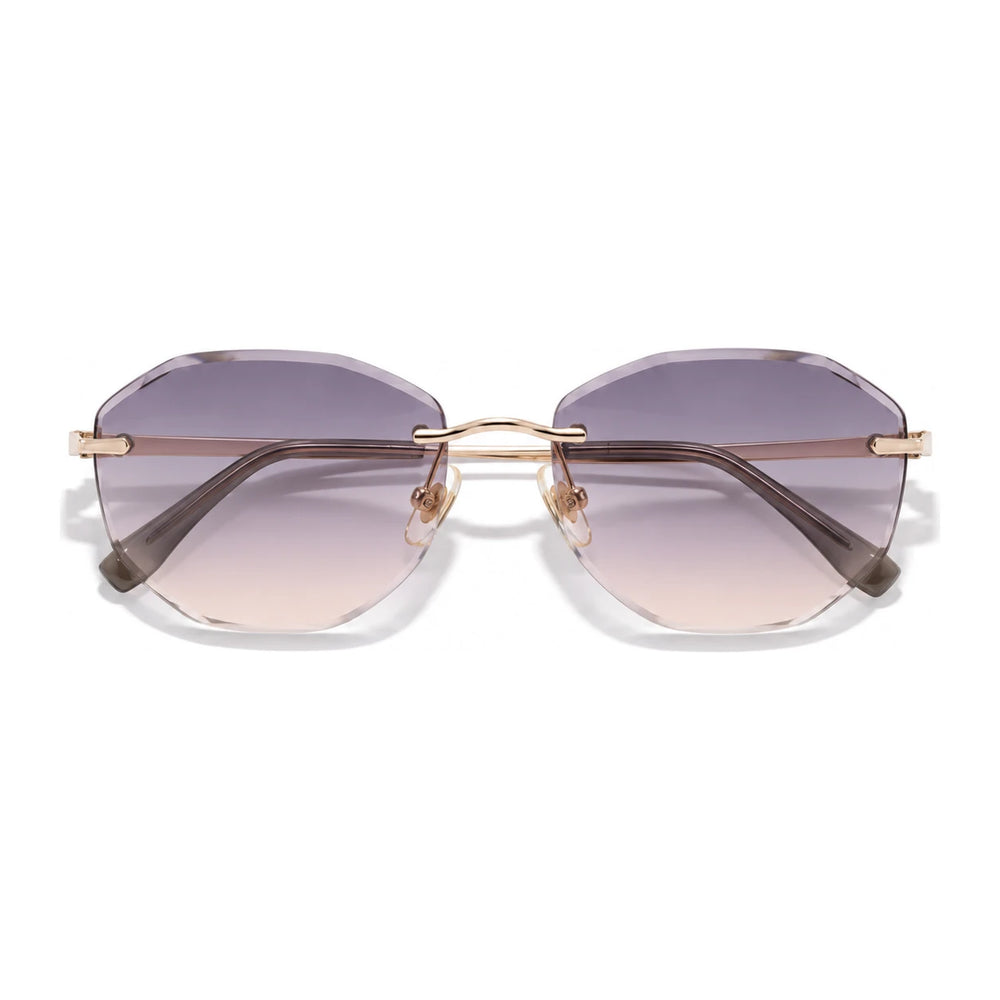 BAPORSSA Backbone sunglasses in Crystal Grey, front view on a white background
