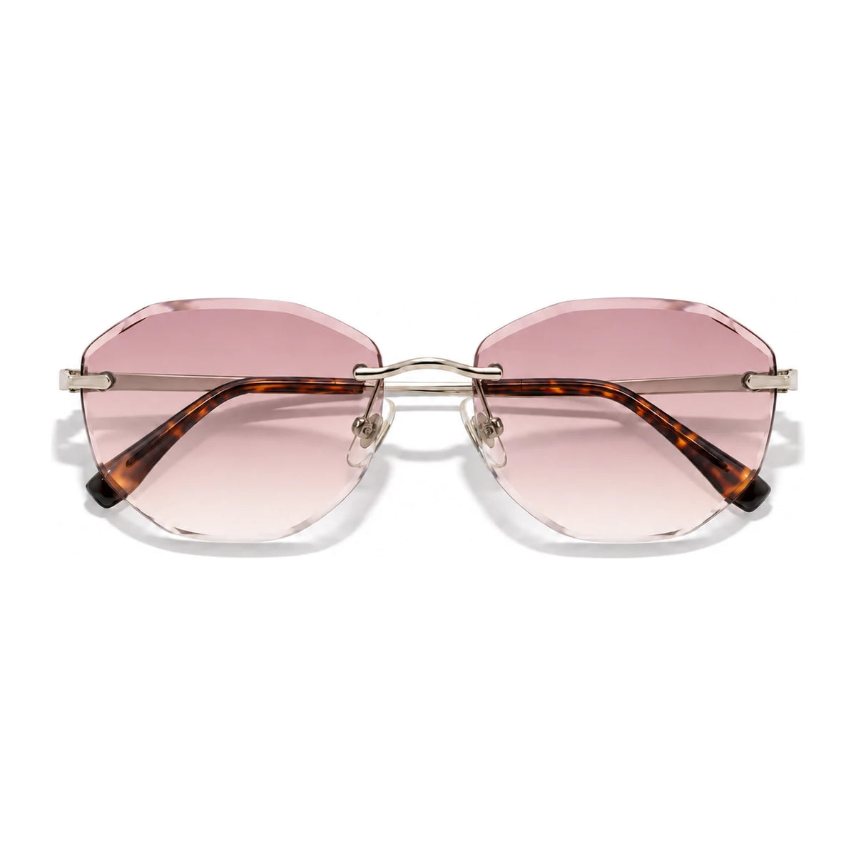 BAPORSSA Backbone sunglasses in Luminous Rose, front view on a white background