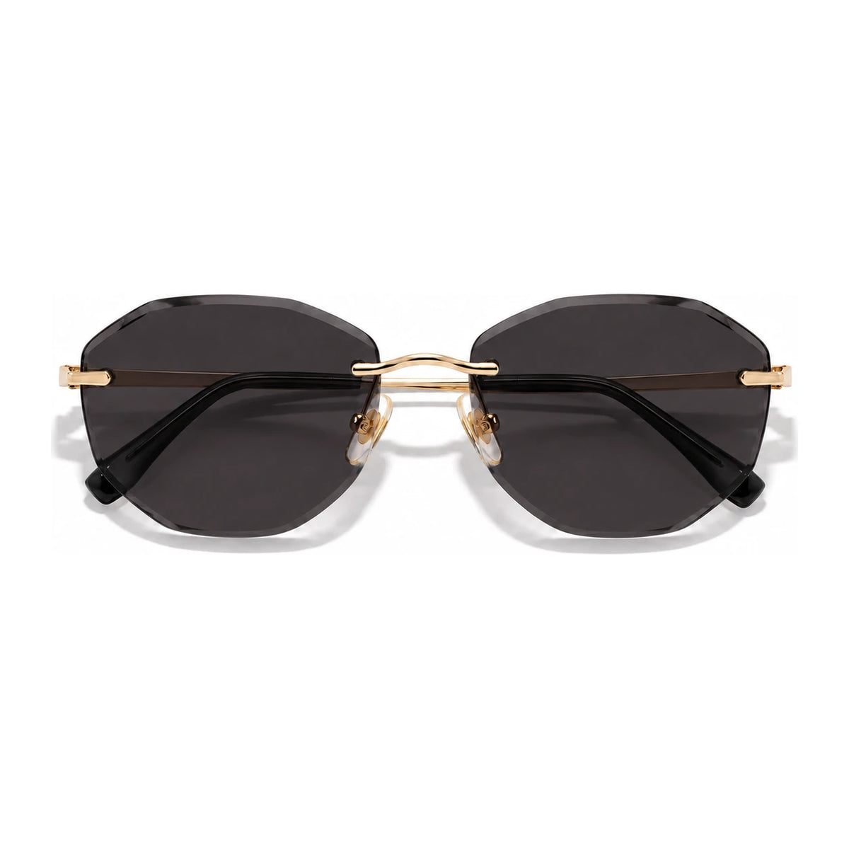 BAPORSSA Backbone sunglasses in Noir Carbon, front view on a white background
