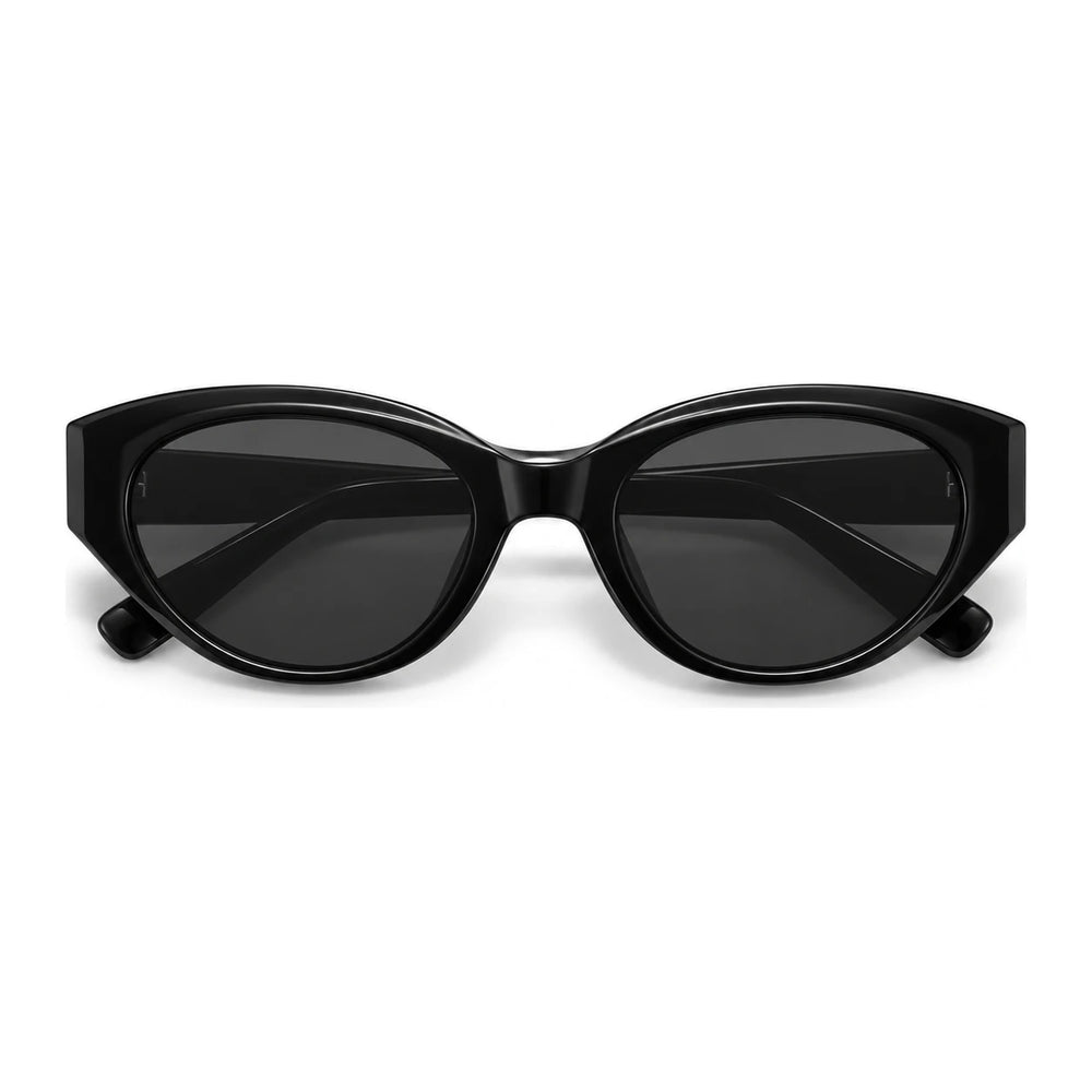 BAPORSSA Coco sunglasses in Black, front view on a white background