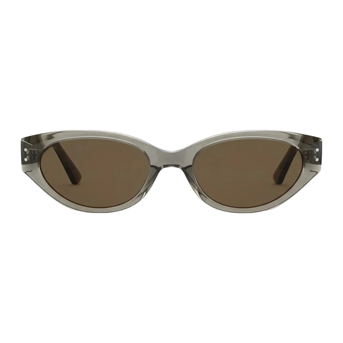BAPORSSA Coco sunglasses in Dark Grey, front view on a white background