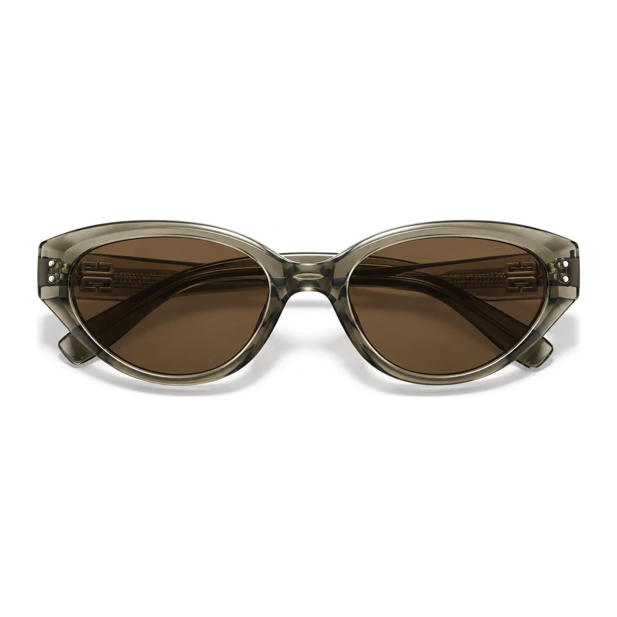 BAPORSSA Coco sunglasses in Tea Colour, front view on a white background