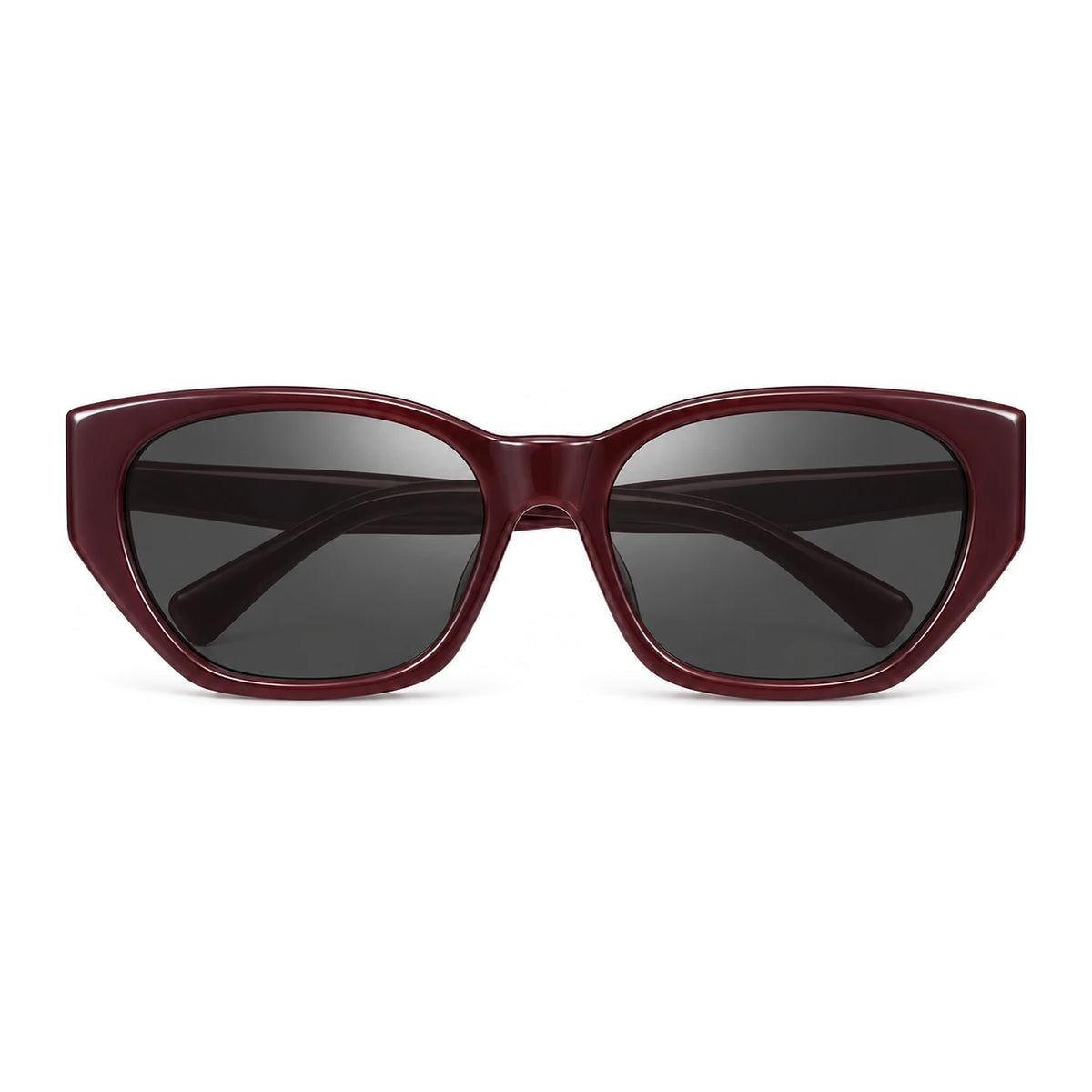 BAPORSSA Dune sunglasses in Claret, front view on a white background