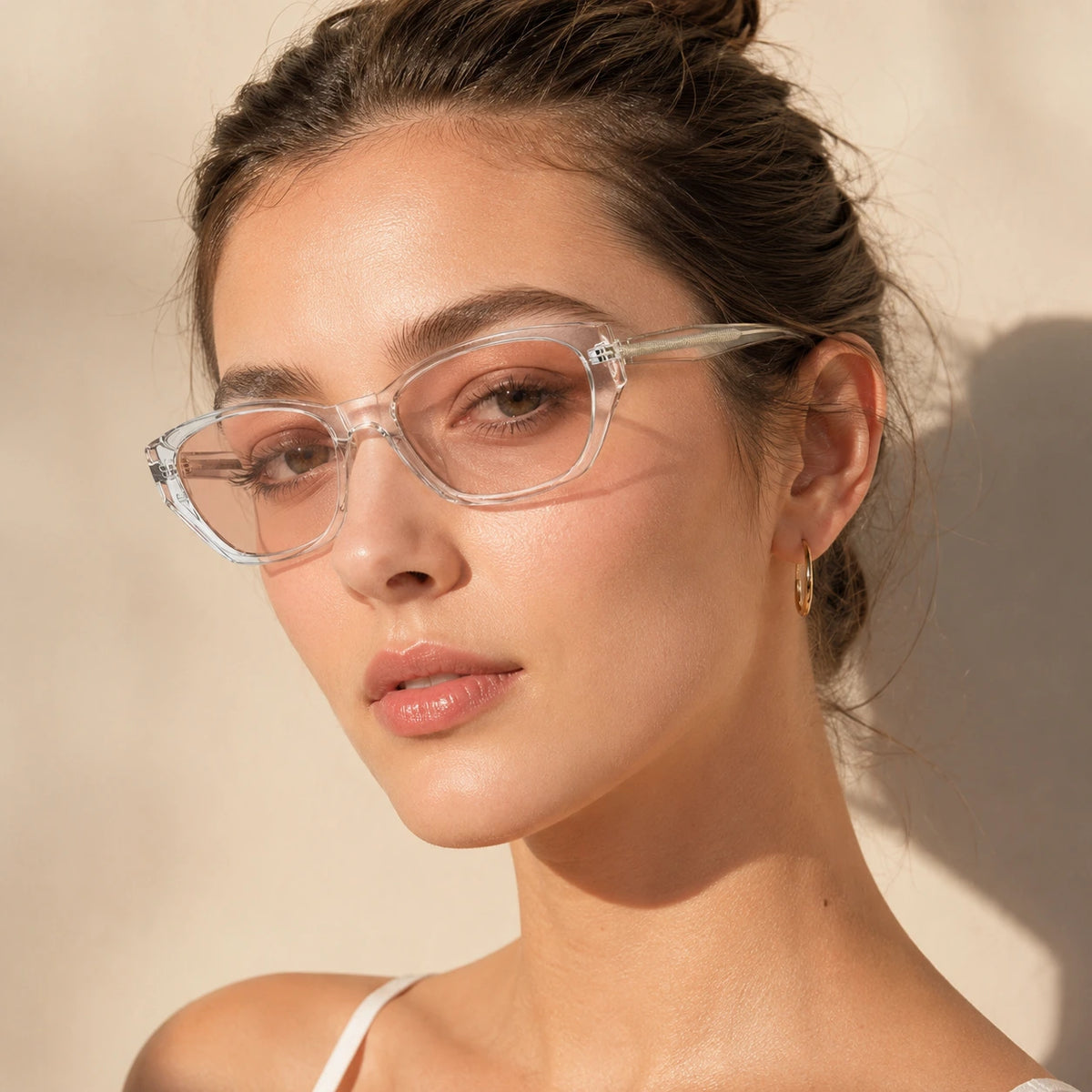 BAPORSSA dune geometric clear sunglasses sunlight shadow