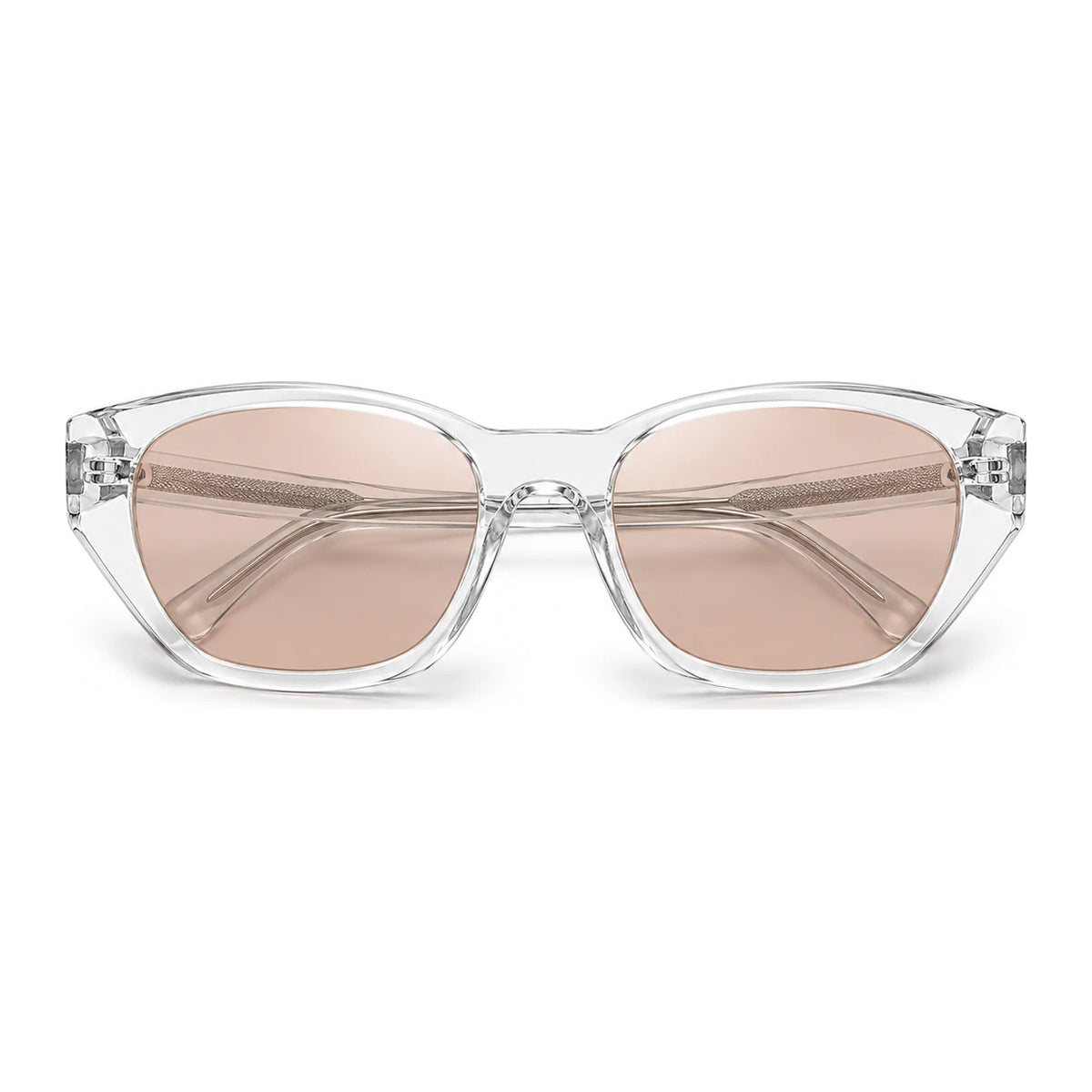 BAPORSSA Dune sunglasses in Transparent, front view on a white background