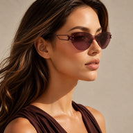 BAPORSSA edge avant garde burgundy sunglasses side view