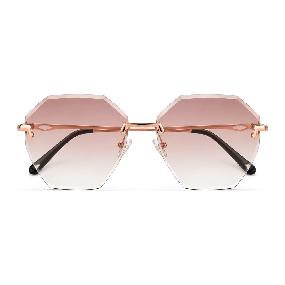 BAPORSSA Glow sunglasses in Tea Colour, front view on a white background