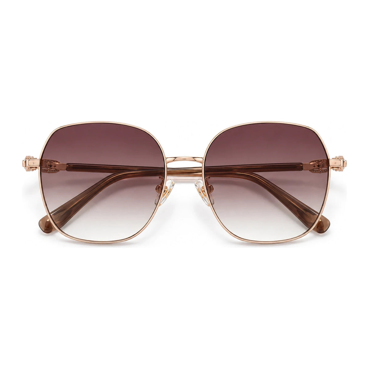 BAPORSSA Luma sunglasses in Gradient Brown, front view on a white background