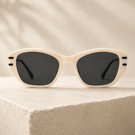 BAPORSSA noir cream white sunglasses stone still life