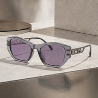 BAPORSSA noir purple lens sunglasses marble still life