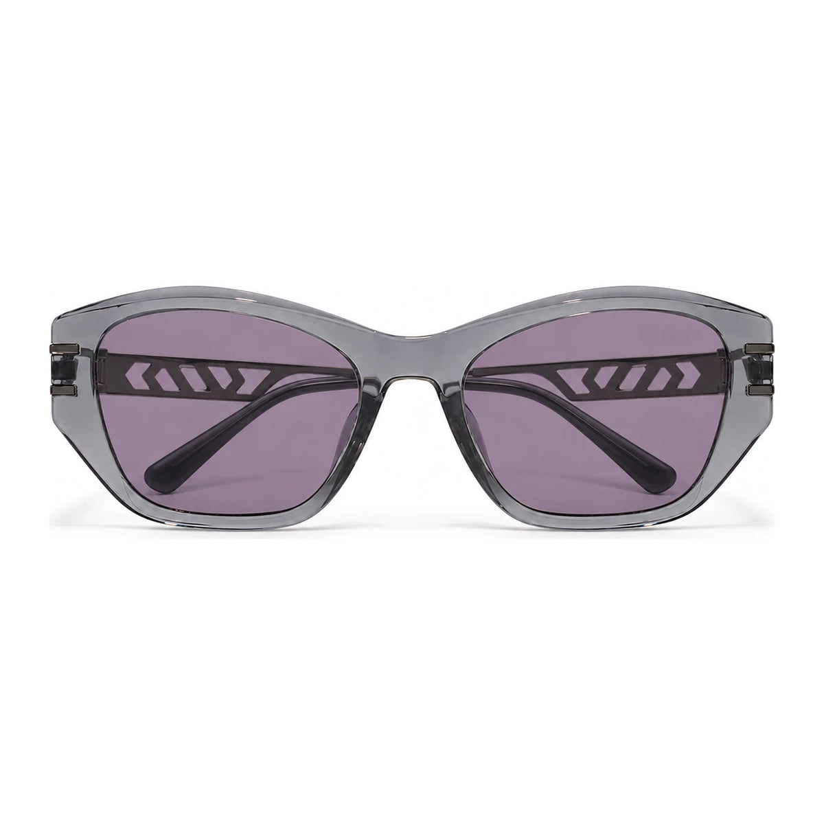 BAPORSSA Noir sunglasses in Purple, front view on a white background