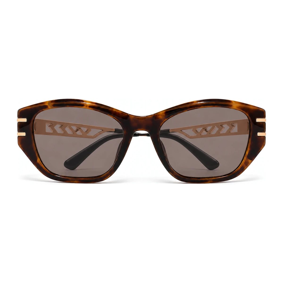 BAPORSSA Noir sunglasses in Tea Colour, front view on a white background