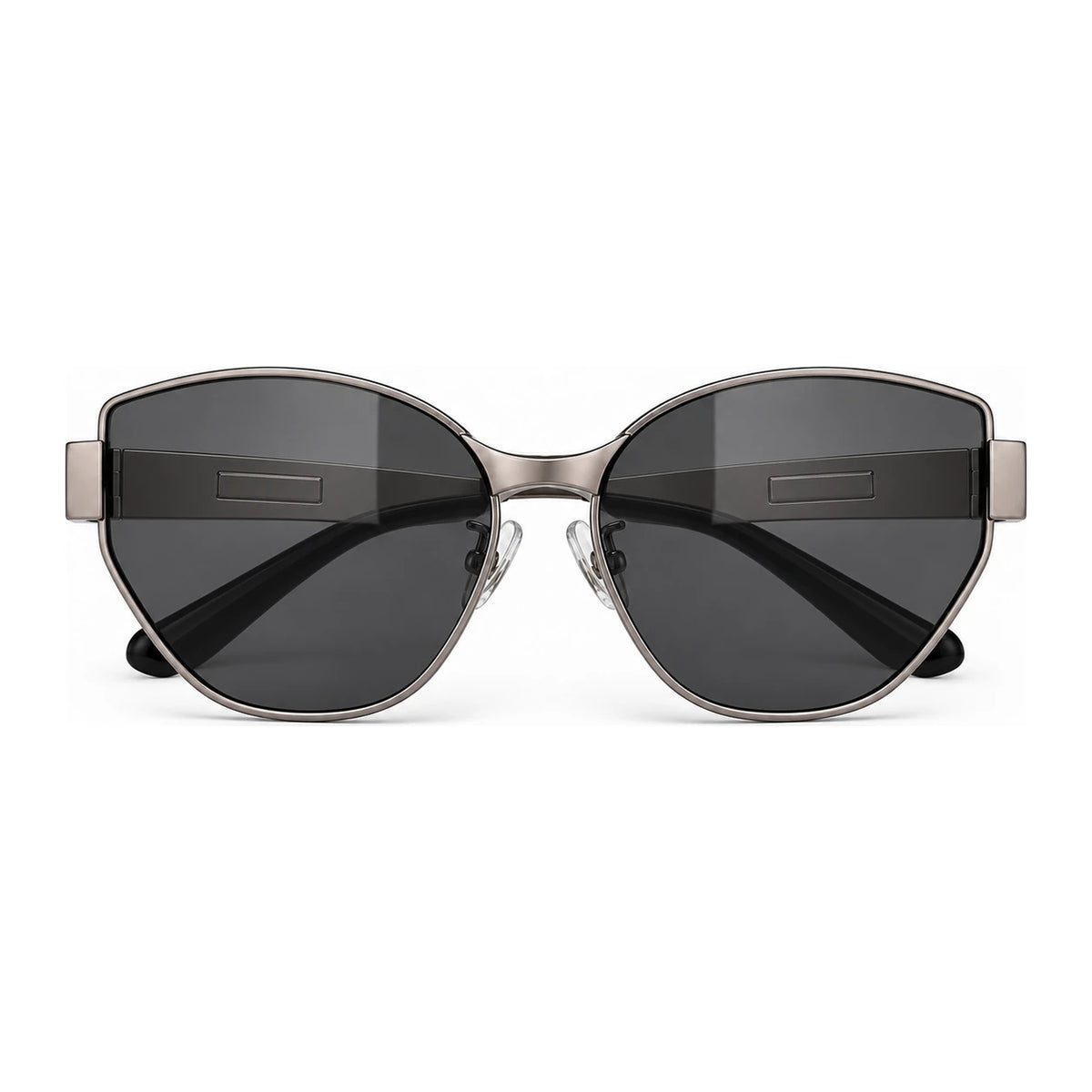 BAPORSSA Onyx sunglasses in Grey, front view on a white background