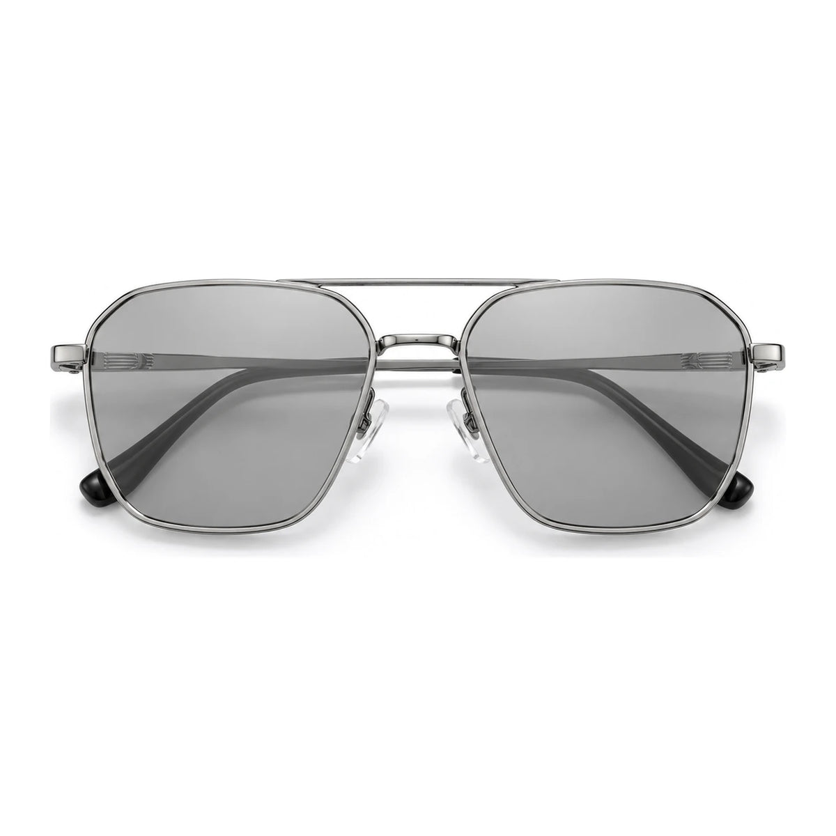 BAPORSSA Shift sunglasses in Grey, front view on a white background