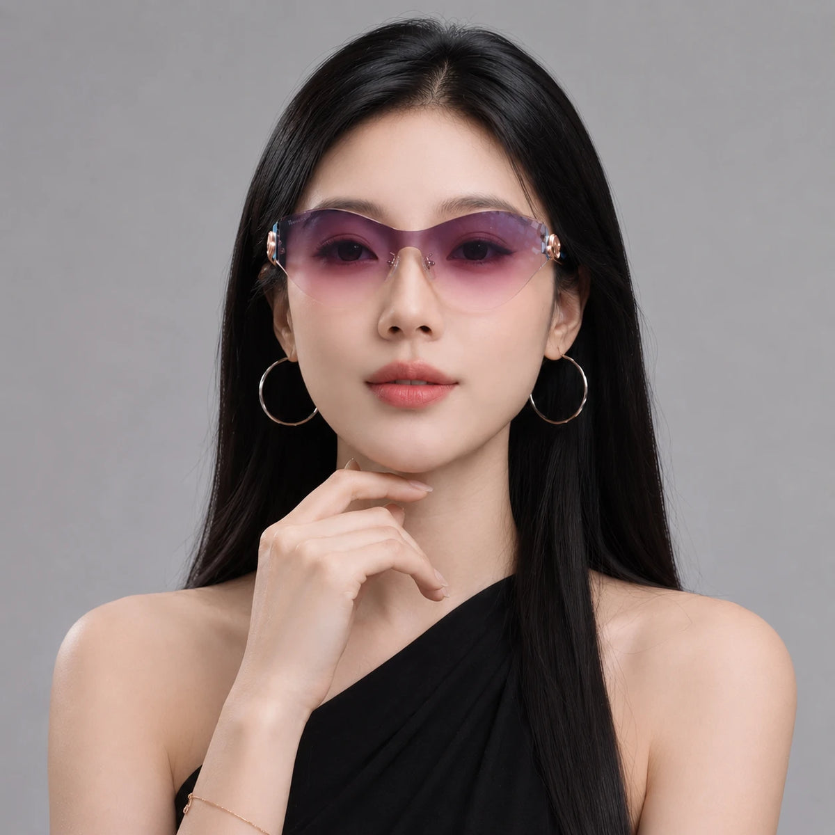 BAPORSSA vanguard butterfly shield sunglasses studio portrait