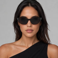 BAPORSSA vanguard dark grey shield sunglasses front view