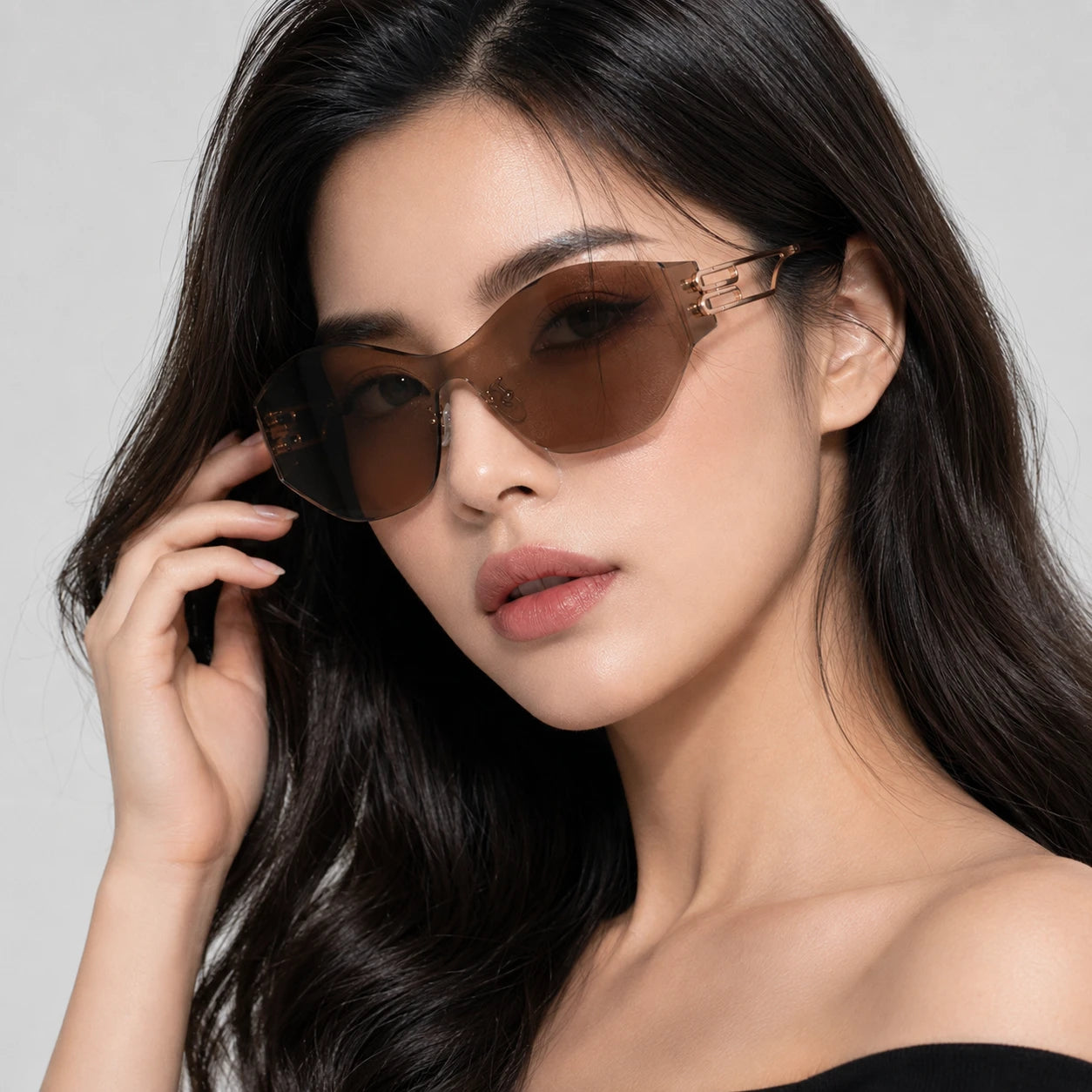 BAPORSSA vanguard futuristic butterfly sunglasses close up