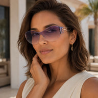 BAPORSSA vanguard futuristic Y2K sunglasses three quarter view