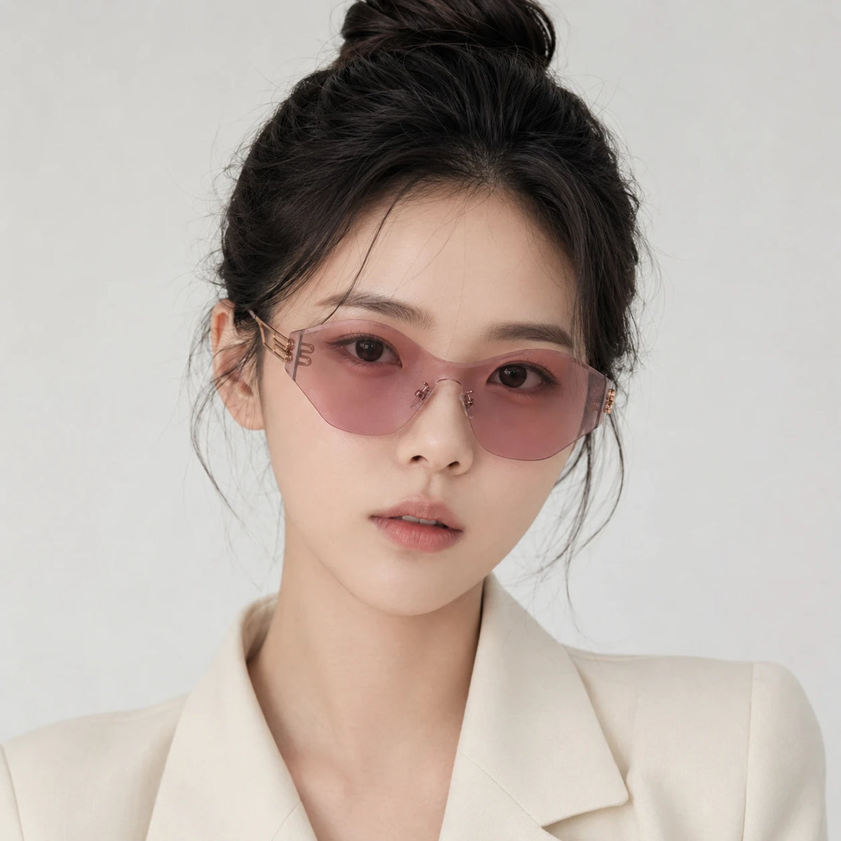 BAPORSSA vanguard pink shield sunglasses front view