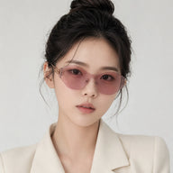 BAPORSSA vanguard pink shield sunglasses front view