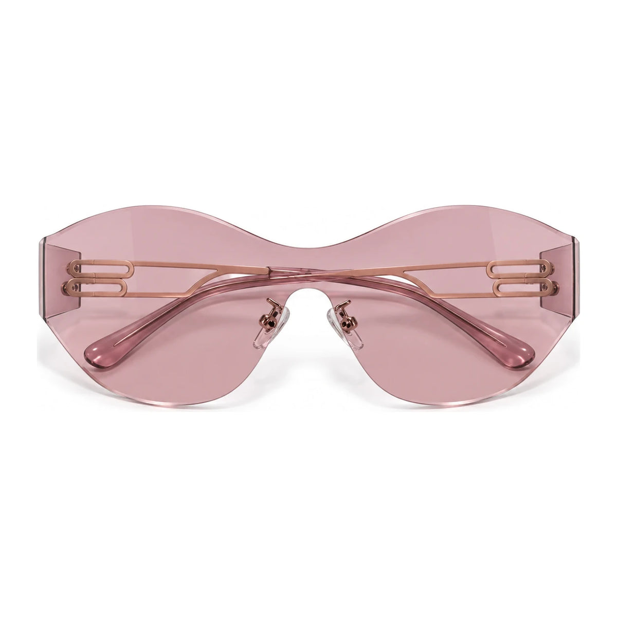 BAPORSSA Vanguard sunglasses in Pink, front view on a white background