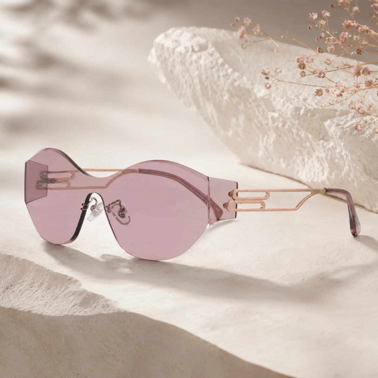 BAPORSSA vanguard pink sunglasses stone still life