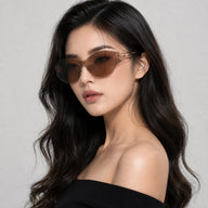 BAPORSSA vanguard tea tinted wrap sunglasses three quarter
