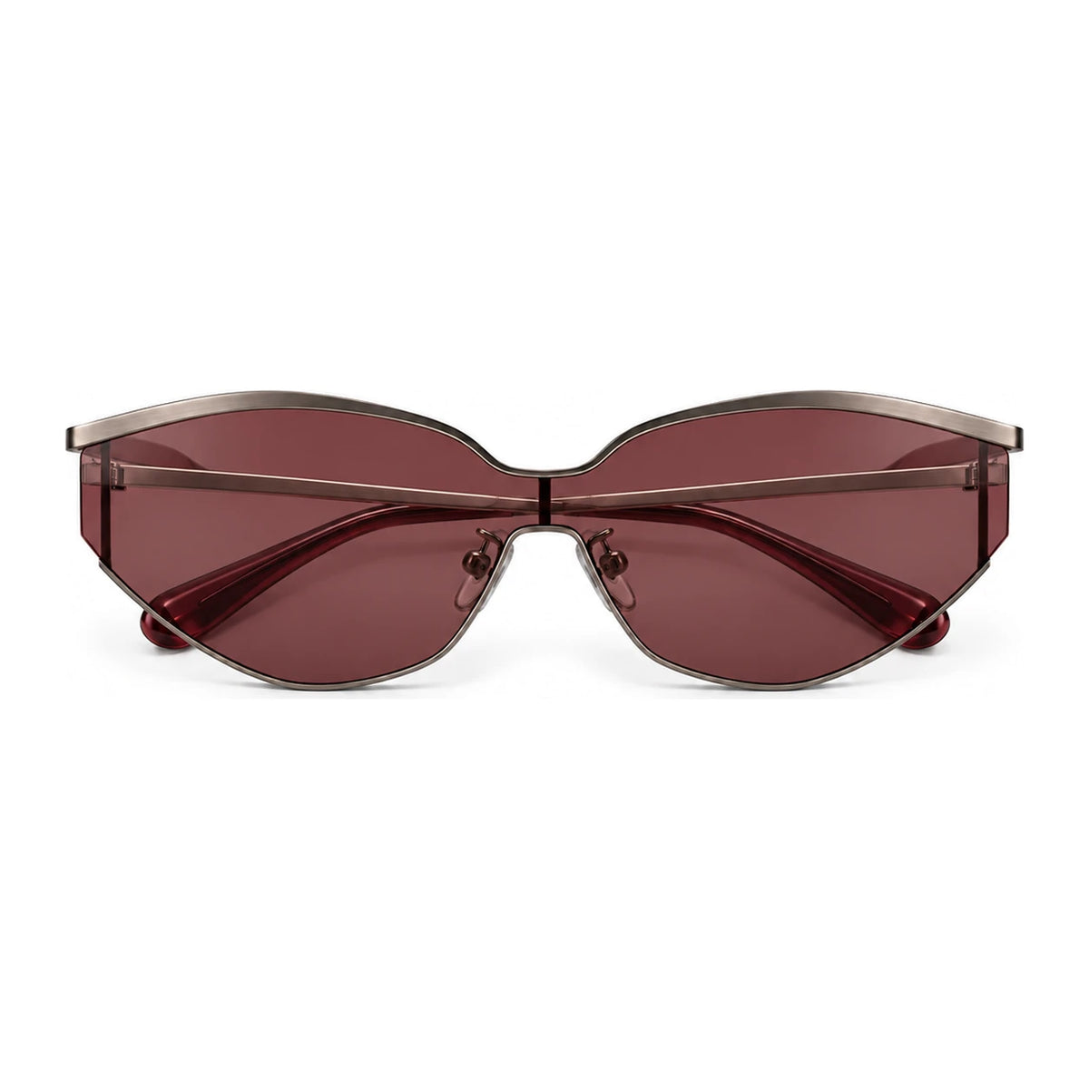 BAPORSSA Volt sunglasses in Claret, front view on a white background