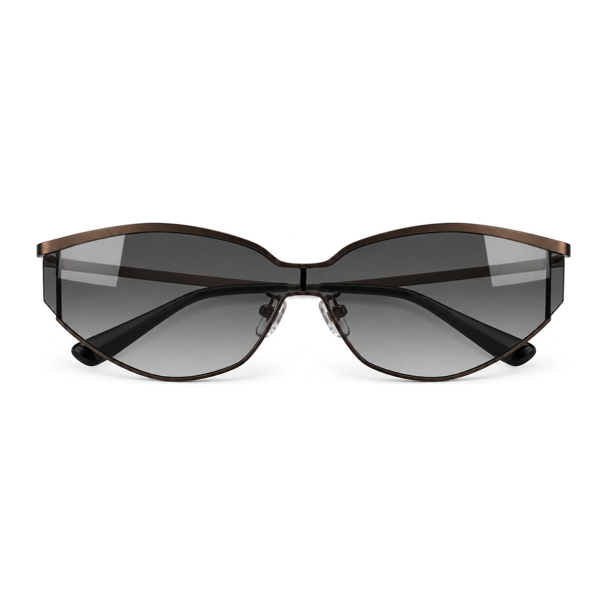 BAPORSSA Volt sunglasses in Grey, front view on a white background