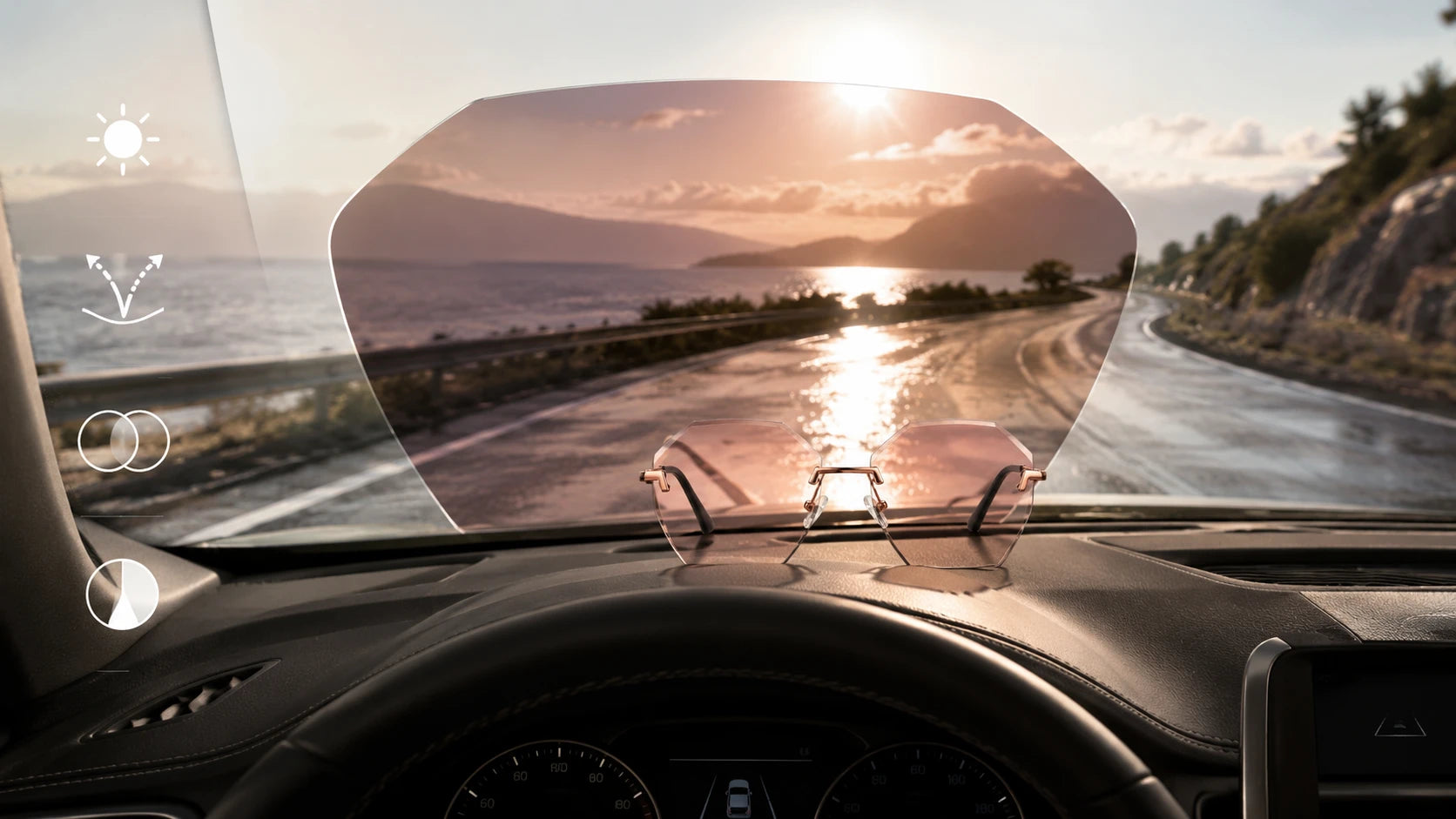 BAPORSSA driving sunglasses photochromic polarized view